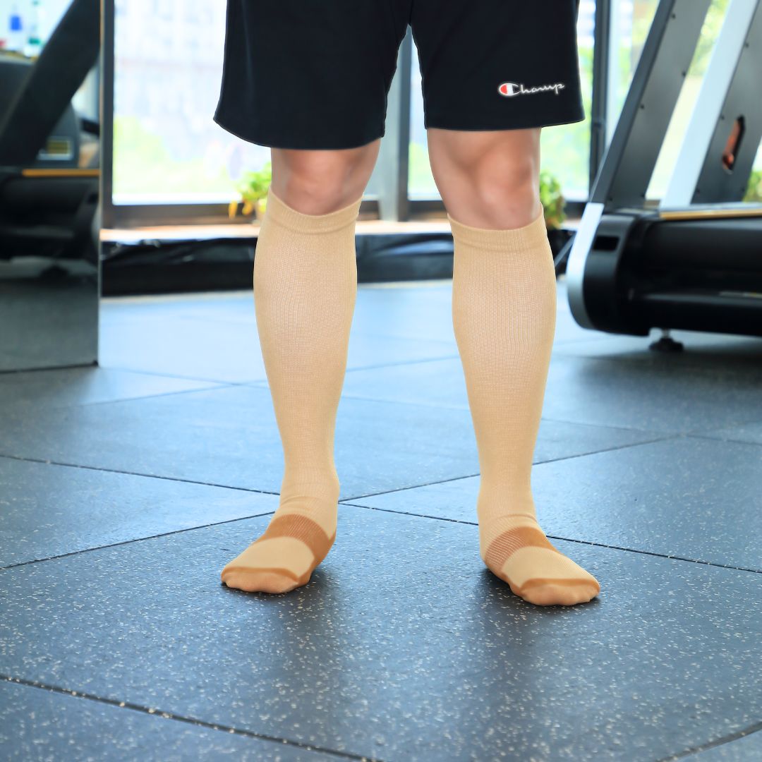 Chaussettes de compression infusées de cuivre